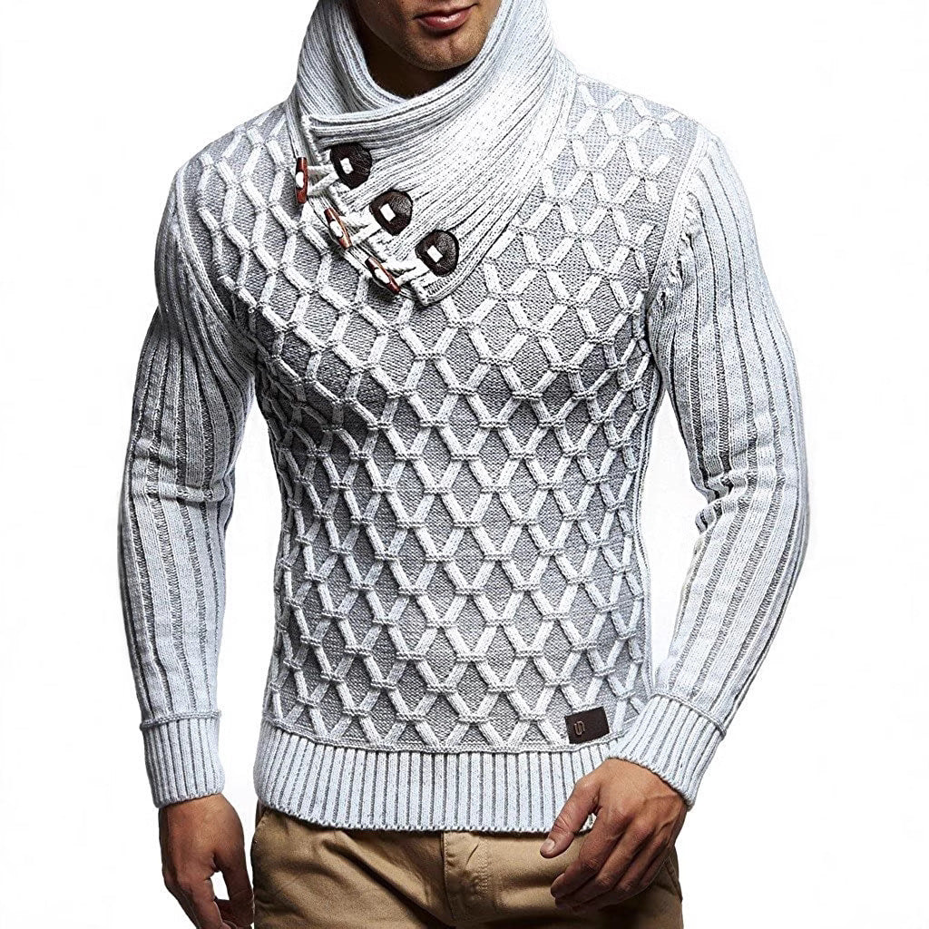 Herren Strickpullover Wellenmuster Trendig Modern