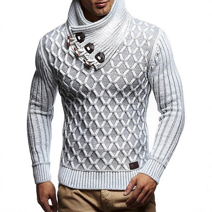 Herren Strickpullover Wellenmuster Trendig Modern