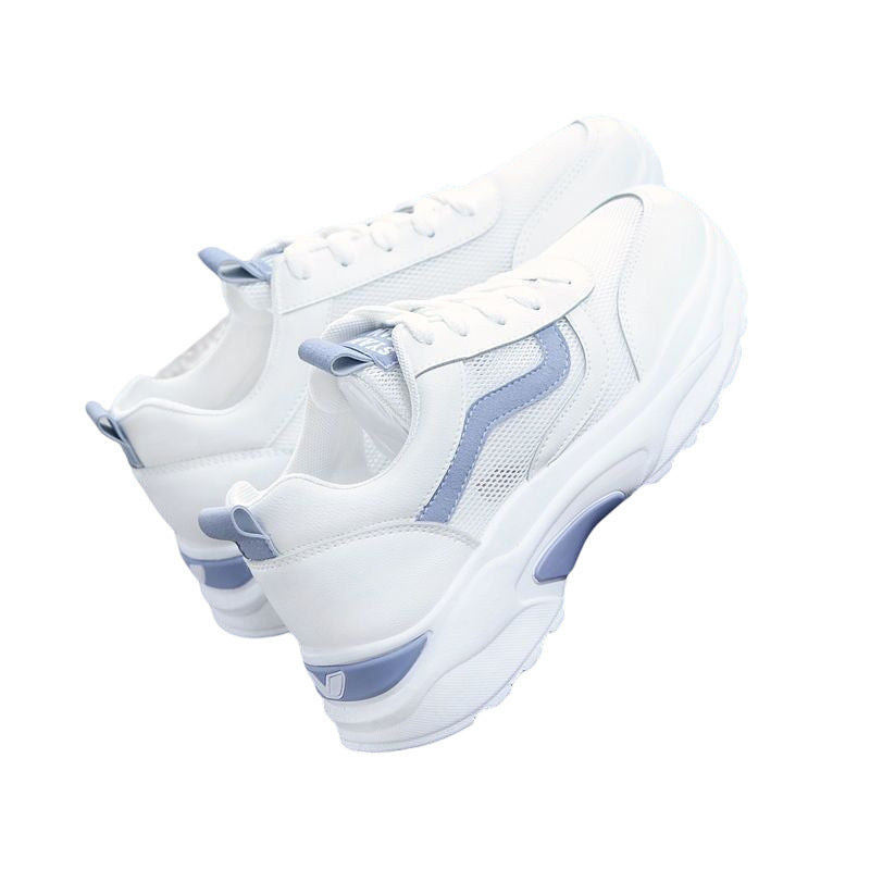 Damen Sneaker Sportlich Trendy Weiß
