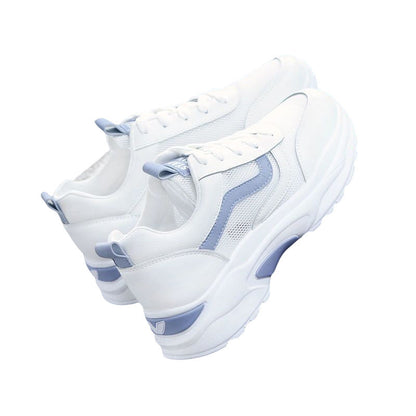 Damen Sneaker Sportlich Trendy Weiß