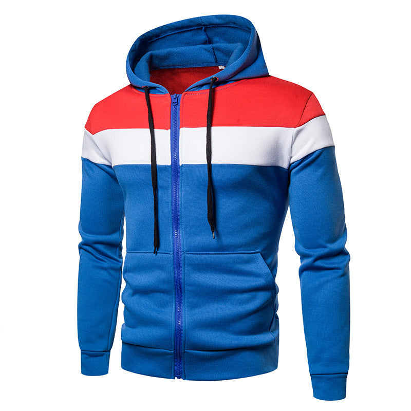 Herren Sportjacke Kapuzenjacke Farbblock Design Modern