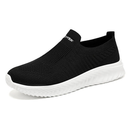 Damen Sneaker Leicht atmungsaktiv Freizeitschuhe Weiss Schwarz