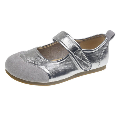 Damen Ballerina Bequem mit verstellbarem Riemen