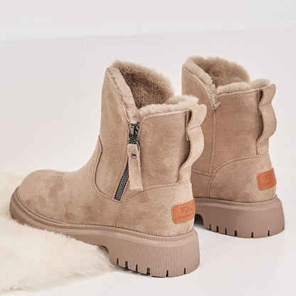 Damen Winterstiefel Kuschelig Rutschfest Kunstfell