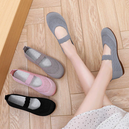 Damen Ballerinas Atmungsaktiv Rutschfest Bequem