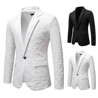 Herren Blazer Elegant Blumenmuster Modern Slimfit