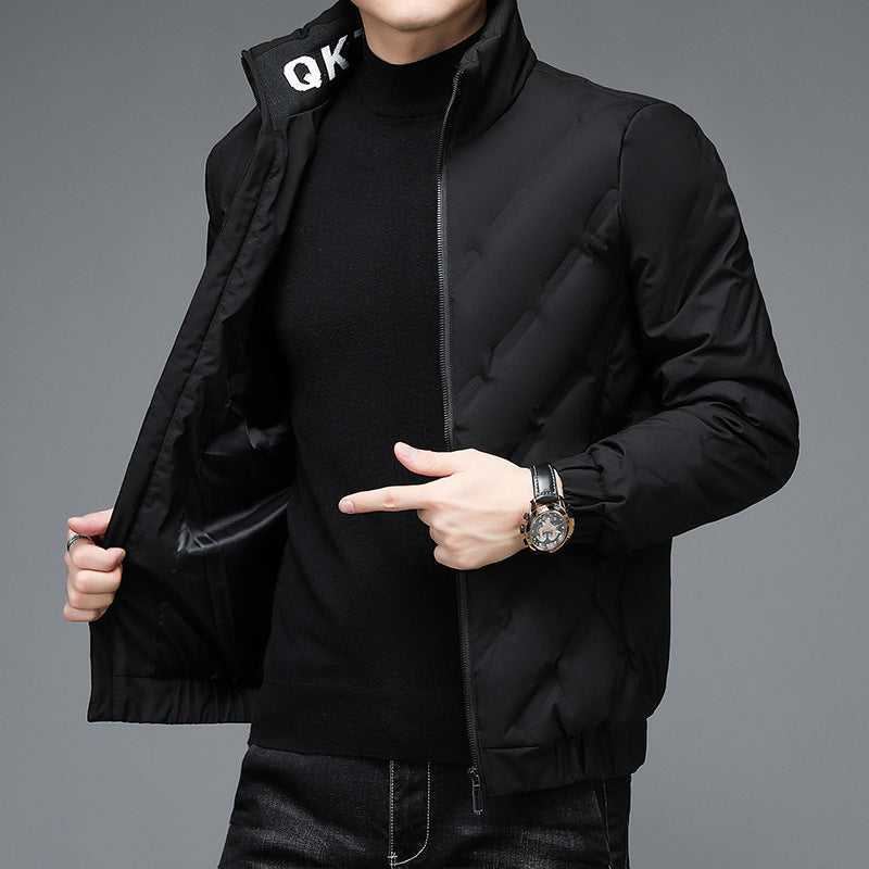 Herren Steppjacke Übergangsjacke Warm mit Hochkragen