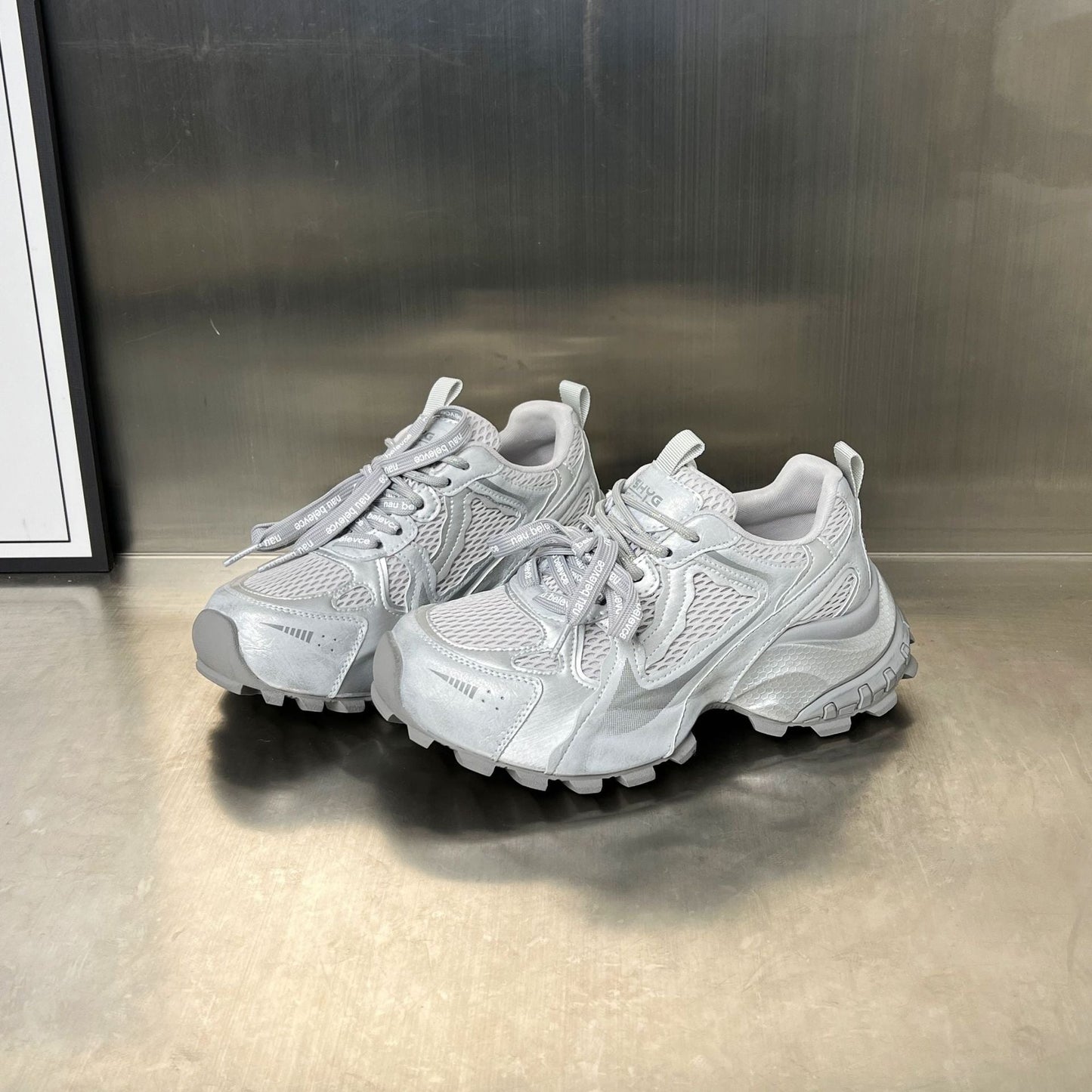 Damen Sportsneaker Laufschuhe Atmungsaktiv Griffig