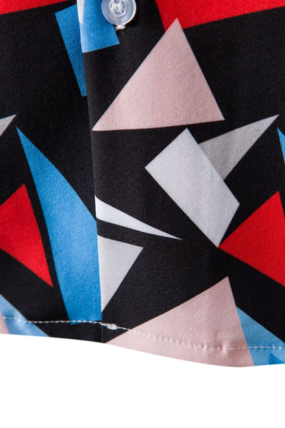 Herren Kurzarmhemd Geometrisches Design Modern