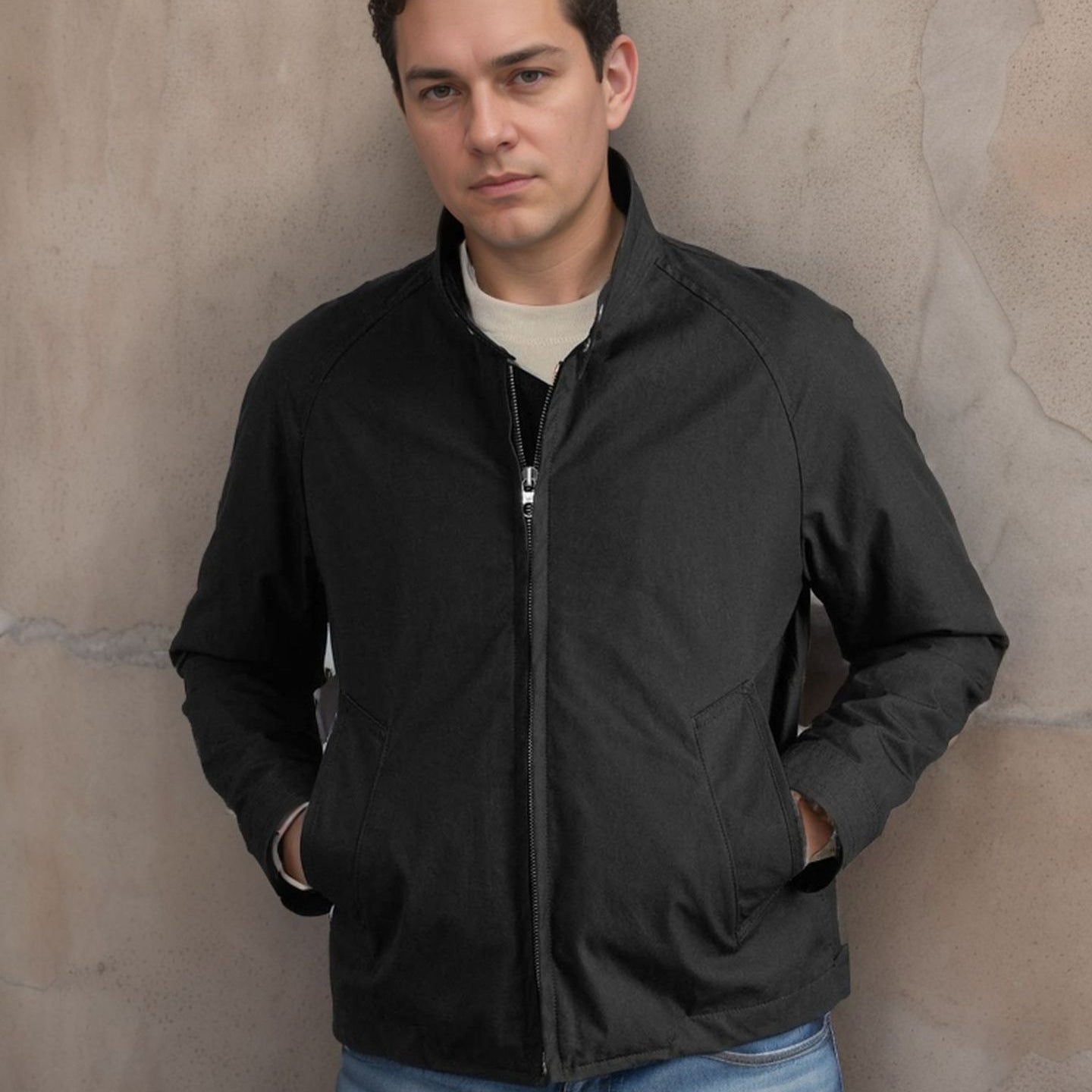 Herren Freizeitjacke Leicht Modern Stehkragen - BerlinGlamour