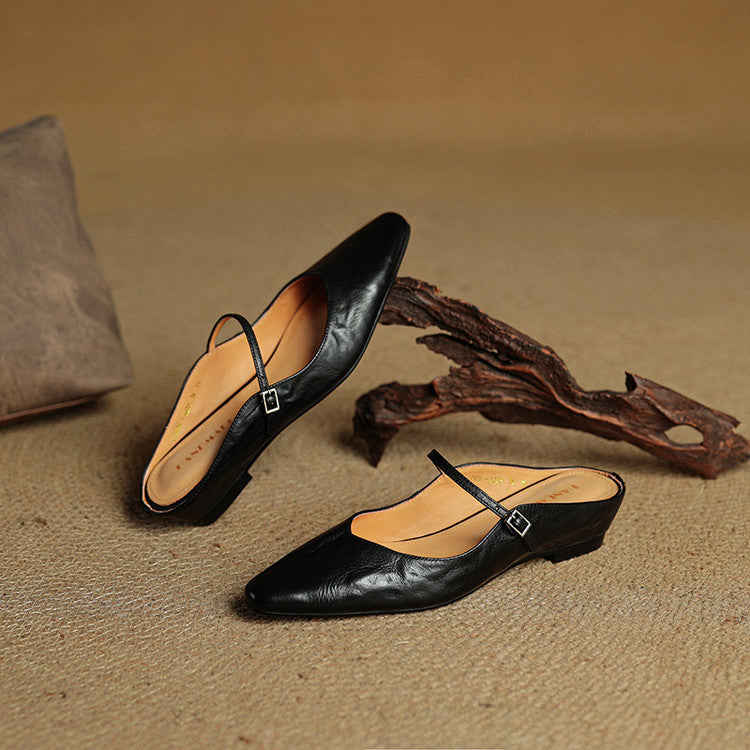 Damen Slipper Leder Echt Bequem