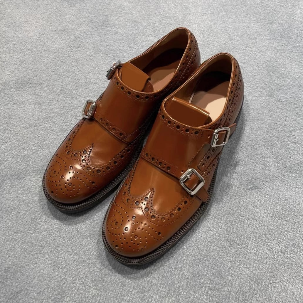 Damen Schnürschuhe Elegant Lochmuster Robust Riemenverschluss - BerlinGlamour