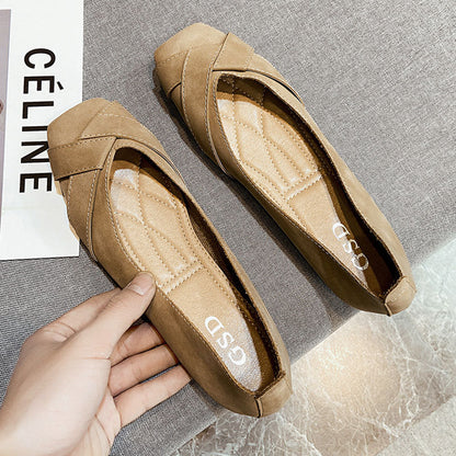 Damen Ballerinas Komfortabel Kreuzriemen Schuhe Modern