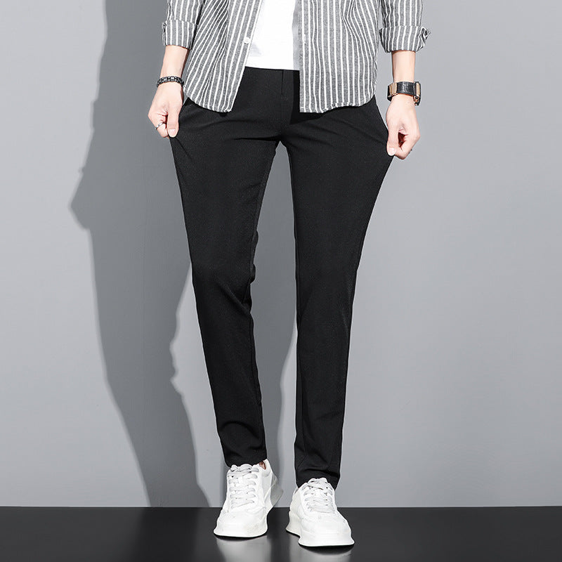 Herren Chino-Hosen Slim-Fit Mit Taschen Modern