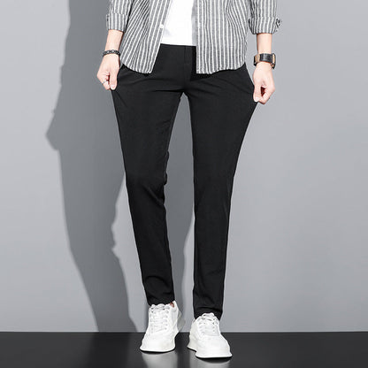 Herren Chino-Hosen Slim-Fit Mit Taschen Modern