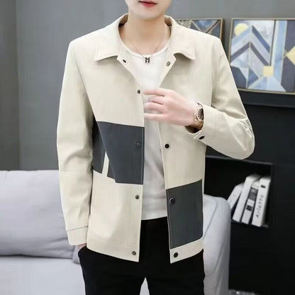 Herren Übergangsjacke Modern Farbblock Design Trendy