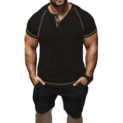 Herren Kurzarm-Set Atmungsaktiv Praktisch mit Taschen Sportlich