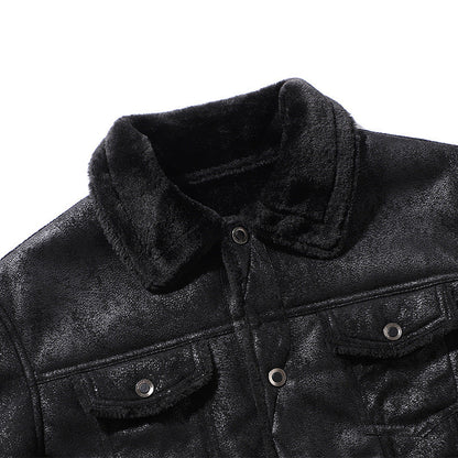 Herren Winterjacke Steppjacke Modern mit Applikationen