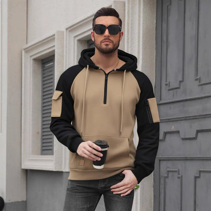 Herren Kapuzenpullover Sportlich Modern Mit Reißverschluss