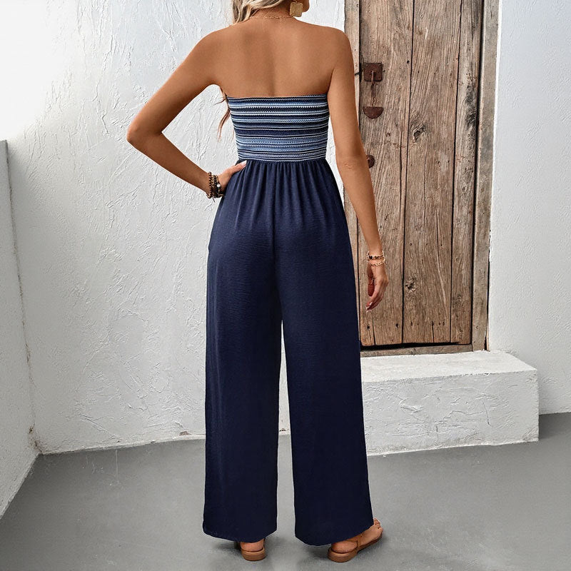 Damen Jumpsuit Elegant Weites Bein Sommer