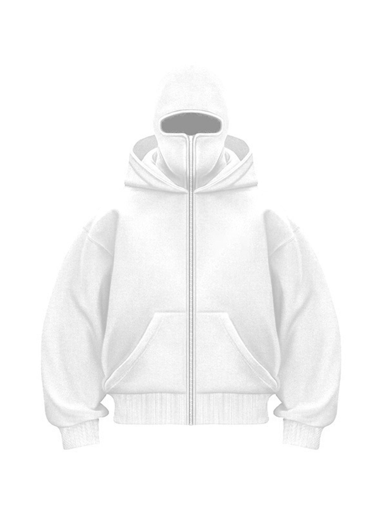 Herren Kapuzenpullover Großes Modell Reißverschluss Oversized