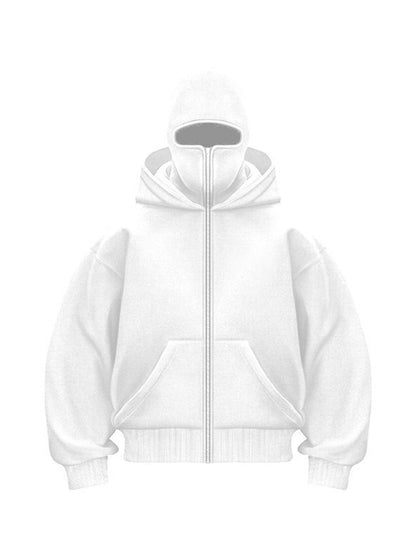 Herren Kapuzenpullover Großes Modell Reißverschluss Oversized