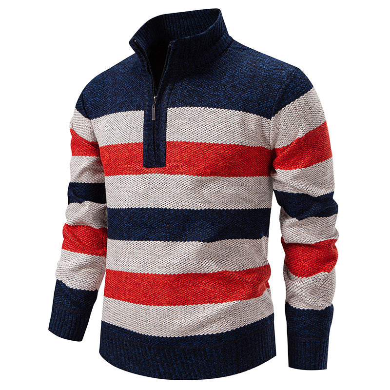 Modischer Herren Pullover Stehkragen Trendig