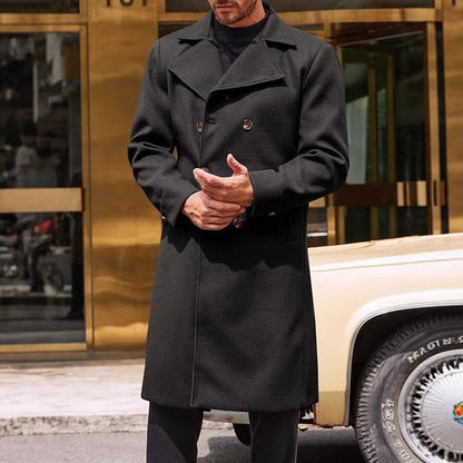 Herren Wollmantel Elegant Wendbar Berliner Stil