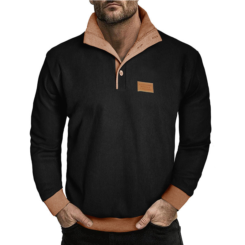 Herren Pullover Langarm Modisch Mit V-Ausschnitt
