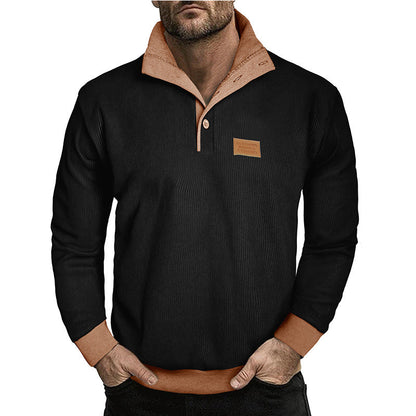 Herren Pullover Langarm Modisch Mit V-Ausschnitt