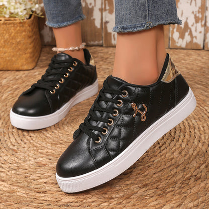 Damen Sneaker Trendy Stepp Optik Mittelhohes Modell - BerlinGlamour