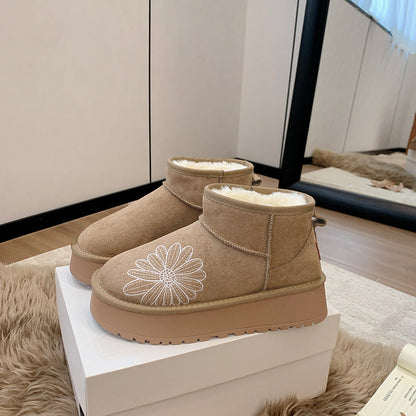 Damen Winterboots Bequem Warm Rutschfest