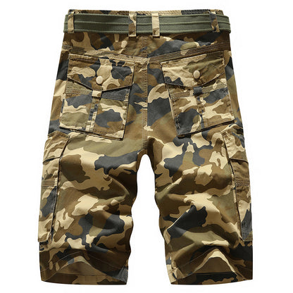 Herren Cargoshorts Elastisch Praktisch Mit Taschen