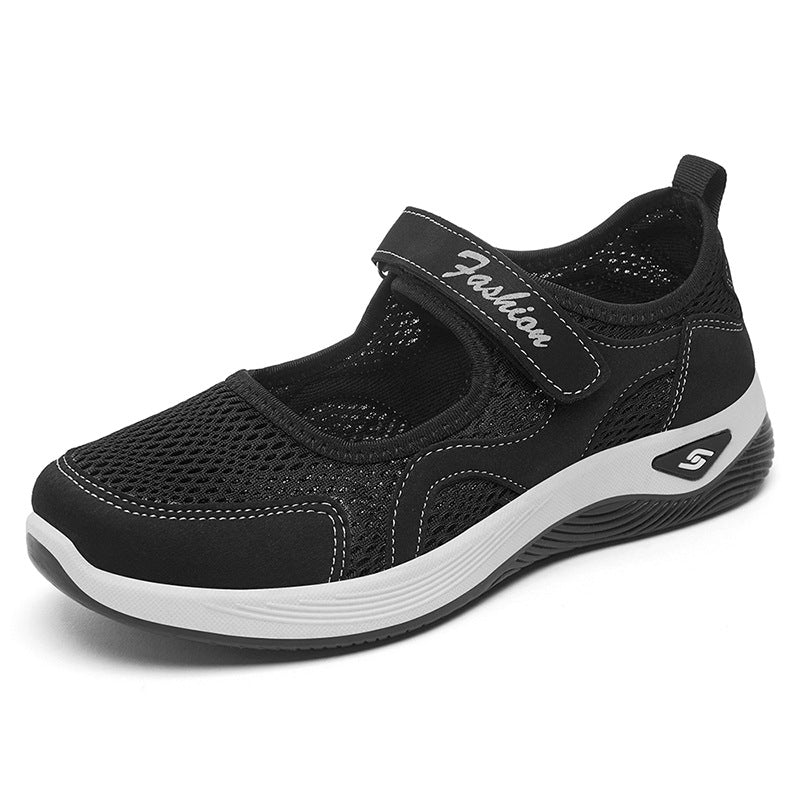 Damen Freizeitschuhe Atmungsaktiv Klettverschluss Verstellbar