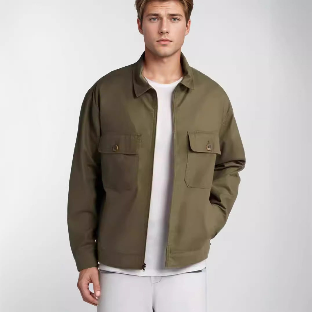 Herren Übergangsjacke Lässig mit Klapp-Taschen Modern - BerlinGlamour
