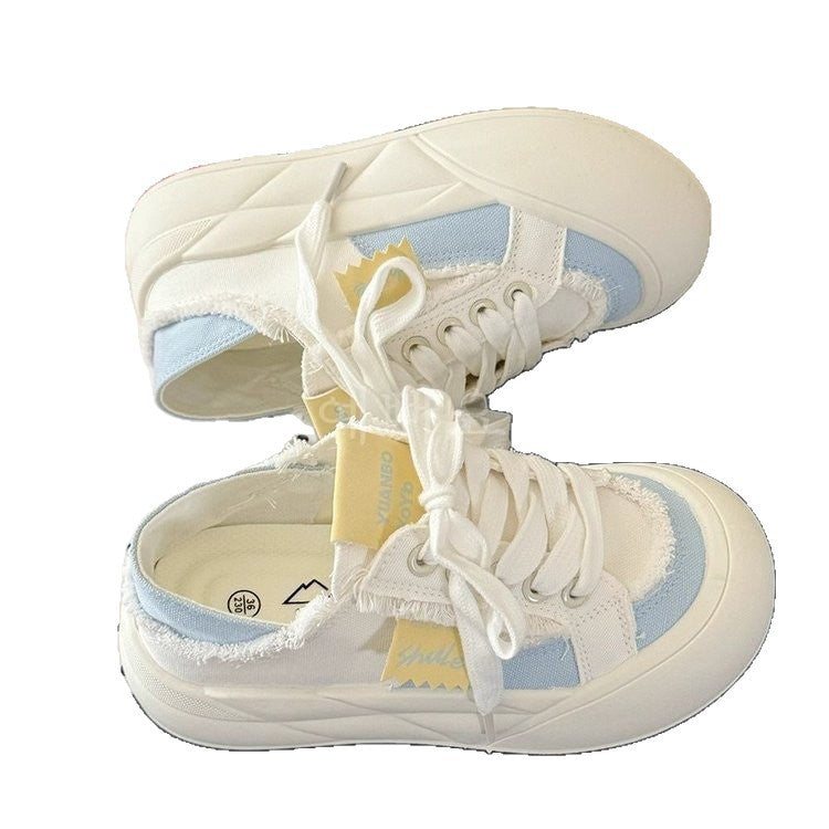 Damen Sneaker Sportlich Große Sohle Trendy