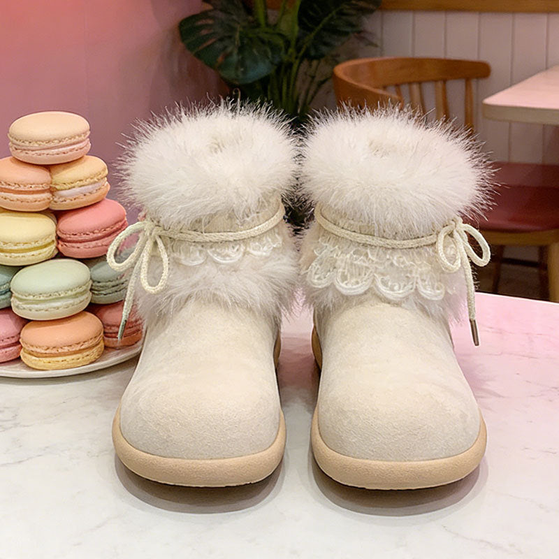 Damen Winterstiefel Bequem Fellkragen Warme Schneestiefel Damen