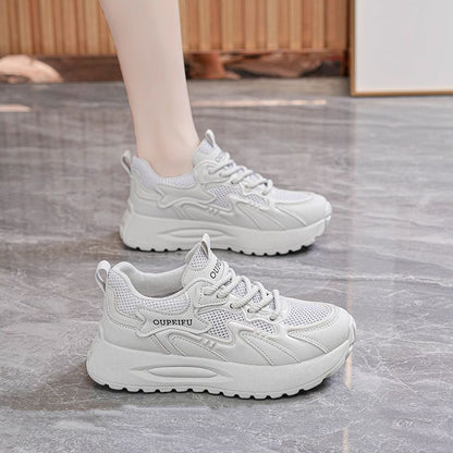 Damen Sneaker Bequem Atmungsaktiv Laufsohle