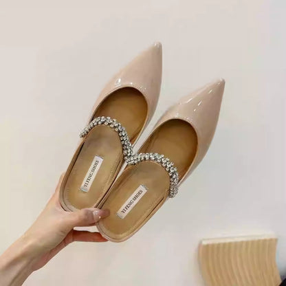 Damen Ballerinas Elegant Strass Schuhe Damenmode