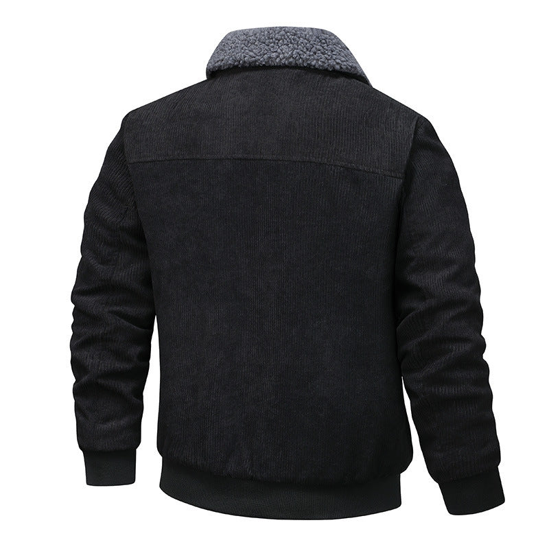 Herren Cordjacke Warm Fleece Innenfutter Modern