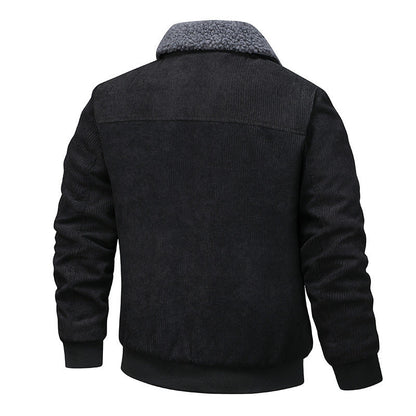 Herren Cordjacke Warm Fleece Innenfutter Modern