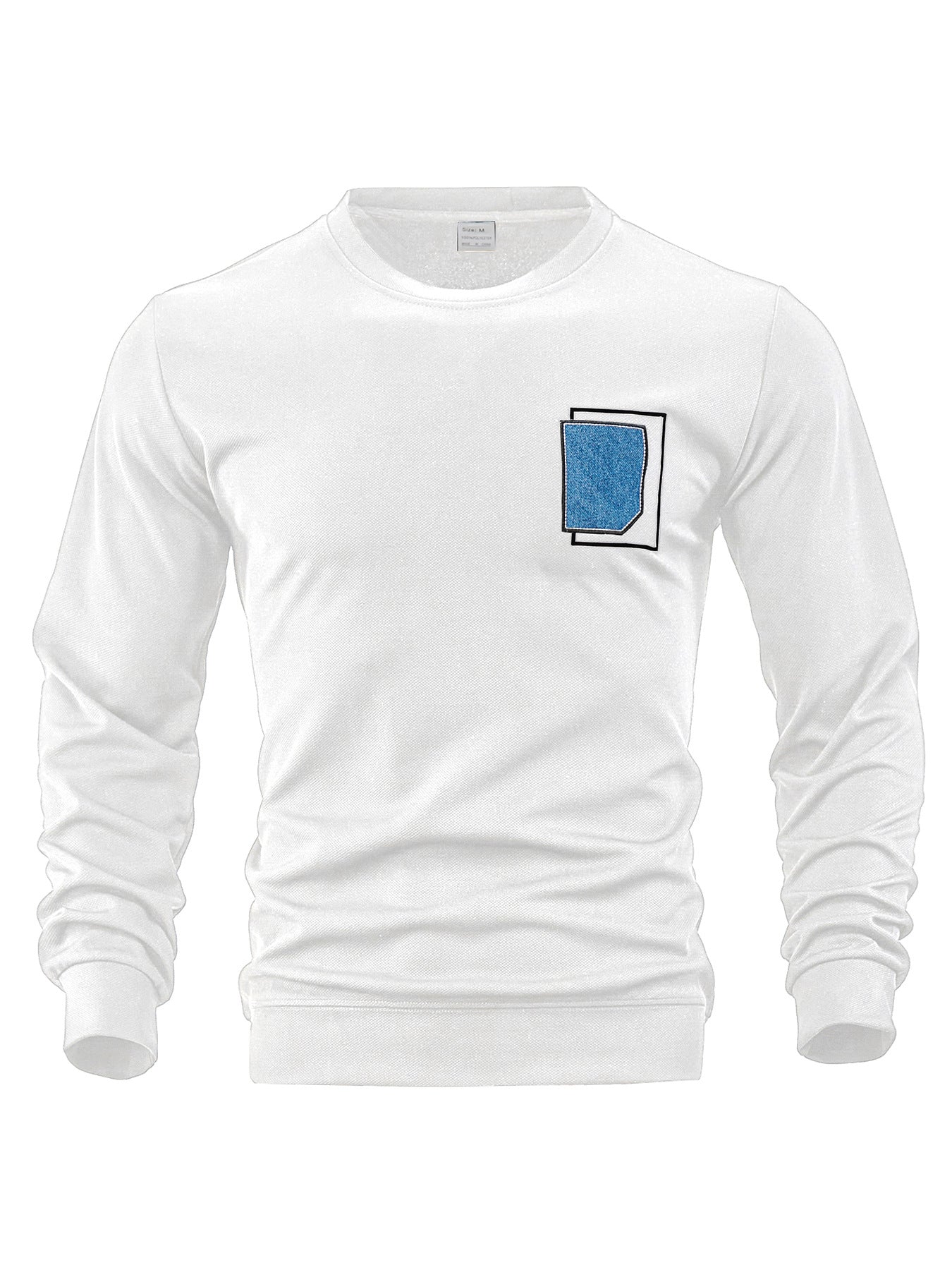 Herren Pullover Lässig Rundhals mit Tasche Modern