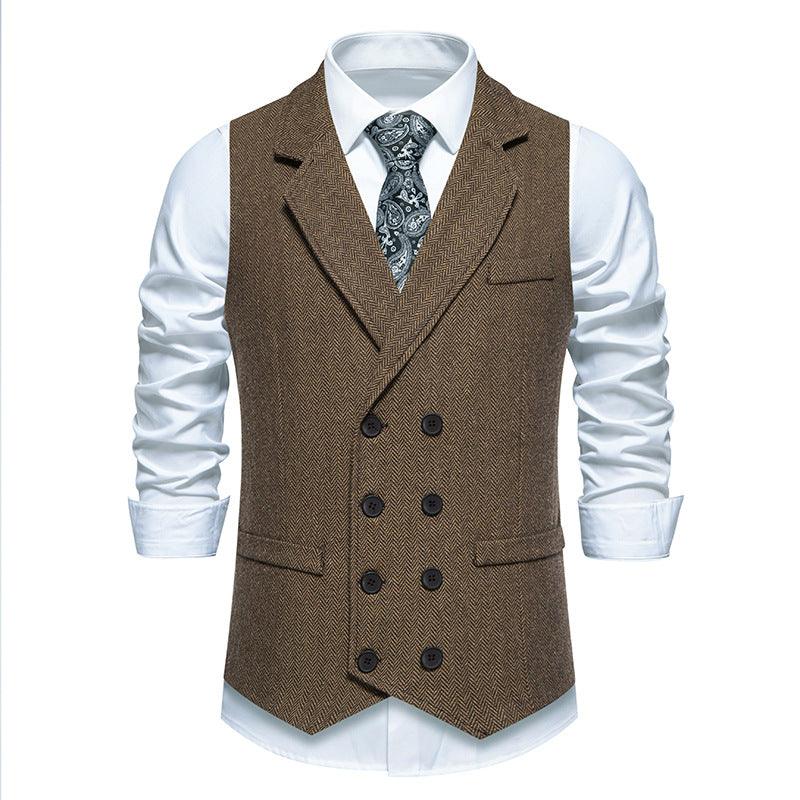 Herren Anzugweste Modern mit Hahnentrittmuster Elegant