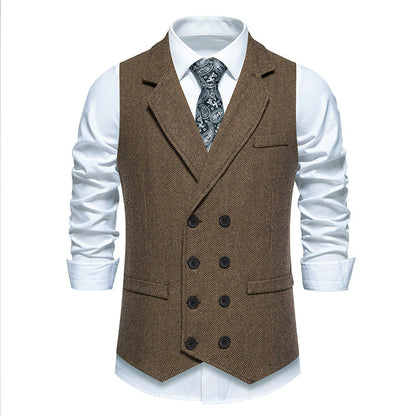 Herren Anzugweste Modern mit Hahnentrittmuster Elegant