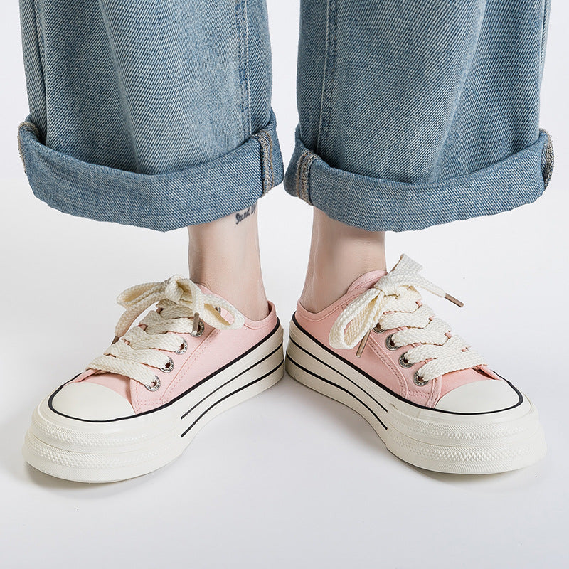 Damen Sneaker Plateau Hoch Komfortabel Modisch