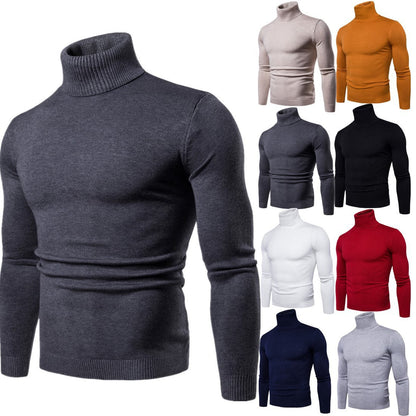 Herren Rollkragenpullover Weich Soft Strick Pullover