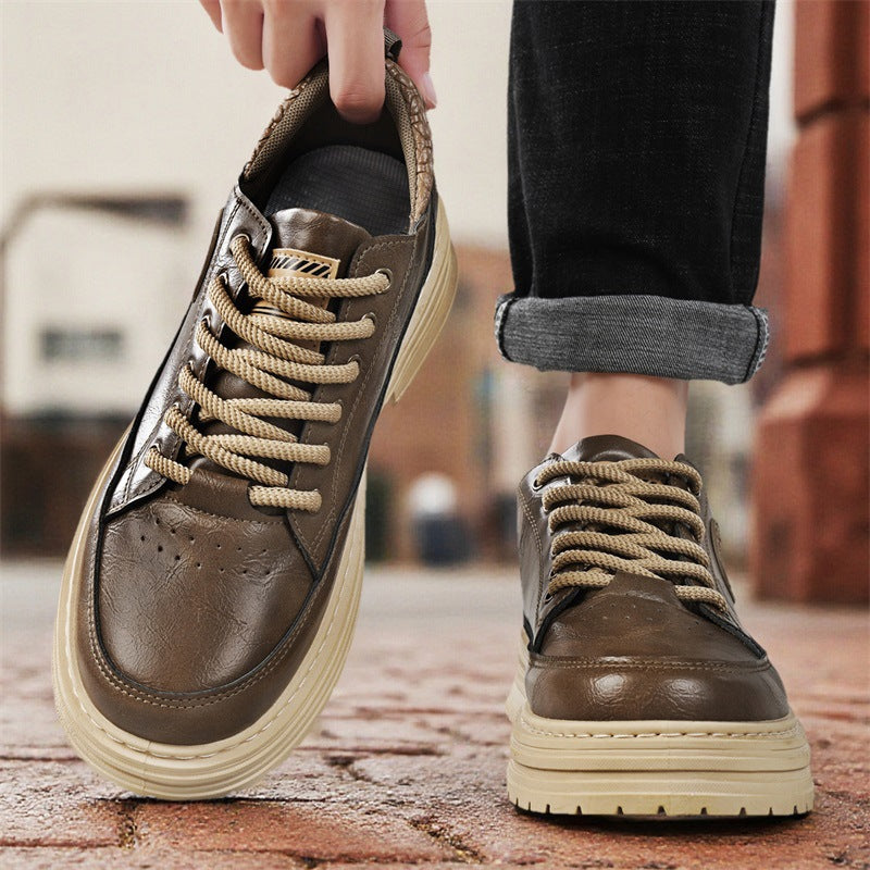 Damen Leder Sneaker Bequem Rutschfest Atmungsaktiv