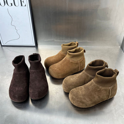 Damen Winterstiefel Bequem Weich Warm mit Kragen