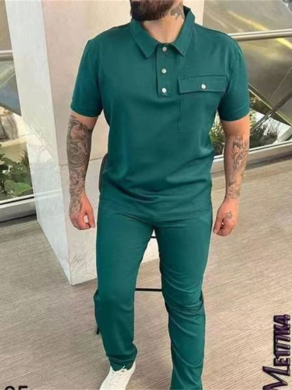 Herren Polo Set Modern mit Hose Berlin Style