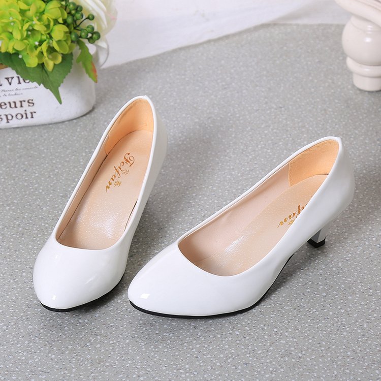 Elegante Damen Pumps Hochhackig Schwarz Glanz